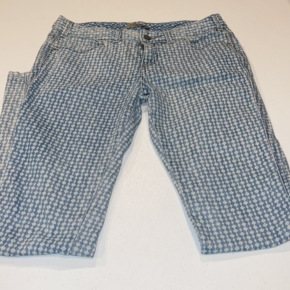 Free People Diamond Checkered Jeans - Picture 2 of 9